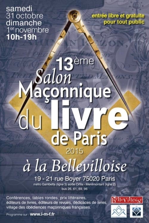 13ème Salon Maçonnique du livre de Paris à la Bellevilloise