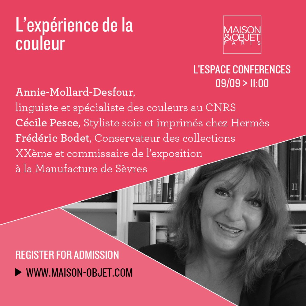 Annie Mollard-Desfour au Salon "Maison & Objet" le 9 septembre