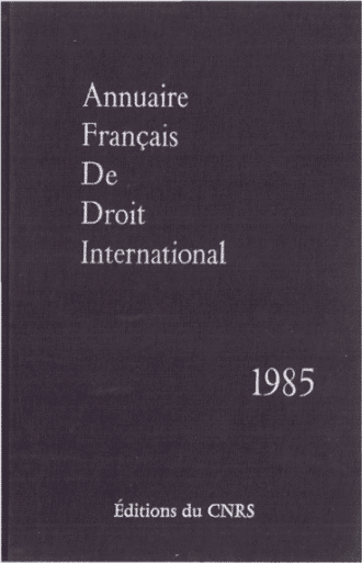 Annuaire français de droit international 31