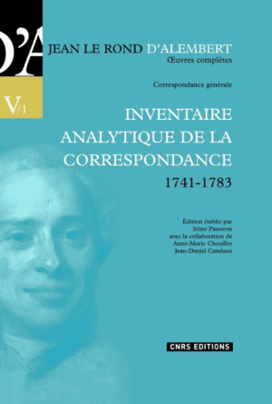 D’Alembert, Inventaire analytique de la correspondance