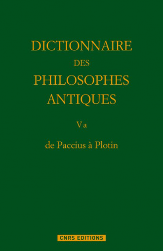 Dictionnaire des philosophes antiques V a