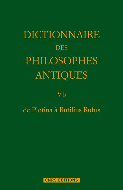 Dictionnaire des philosophes antiques V b