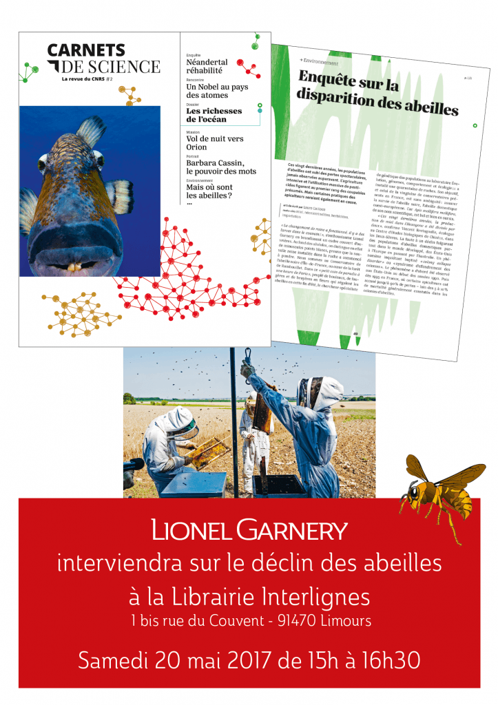 Intervention de Lionel Garnery (Carnets de science #2) le samedi 20 mai