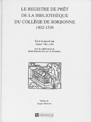 Le Registre de prêt de la bibliothèque du collège de Sorbonne (1402-1536)